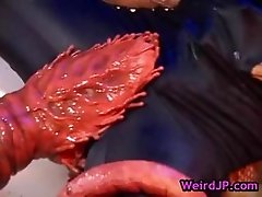Asami ogawa gets fucked by huge crab part3