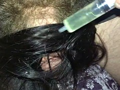 My wifes hair and my friends cum