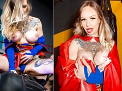 PLAYTIME Cosplay SuperGirl Fucked by Batman And Deadpool