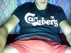 Gay guy jerking his dick on webcam