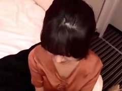 Young Japanese housewife enjoying wild ride of fucking
