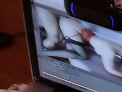Mature stockings uses toy to masturbate