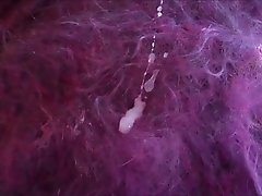 Cum on Fluffy Mohair From Germany