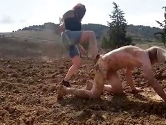 Milf mistress subjects slave to extreme outdoor punishment