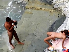 Beach voyeur captures a horny amateur couple having wild sex