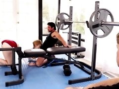 Small breasts blonde Alexa Grace wants to be fucked after working out