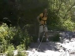 double penetration in a hiking trip for blonde