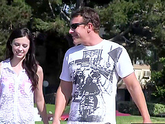 Veronica Radke knows how to drive a stick, and now learns how to ride a BIG stick boyfriend Jerry Kovacs!